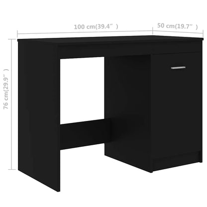 Schreibtisch Schwarz 100x50x76 cm Holzwerkstoff