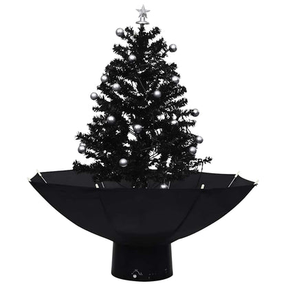 Schneiender Weihnachtsbaum mit Schirmfuß Schwarz 75 cm PVC
