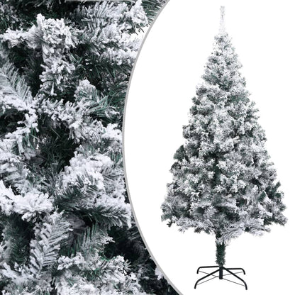 Künstlicher Weihnachtsbaum mit Schnee Grün 180 cm PVC
