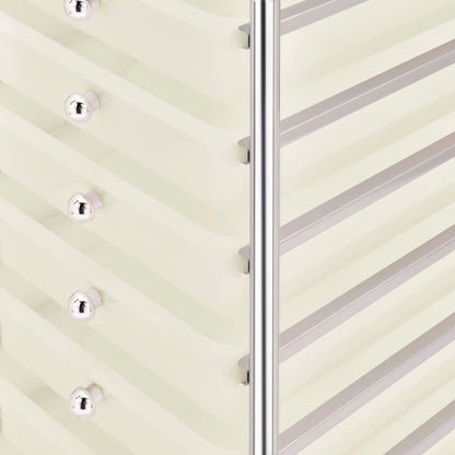 Schubladenwagen mit 10 Schubladen Weiß Kunststoff