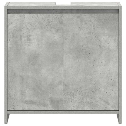Badezimmerschrank Betongrau 60x33x61 cm Holzwerkstoff