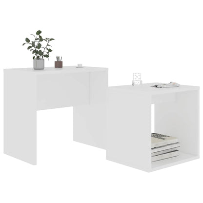 Couchtisch-Set Weiß 48x30x45 cm Holzwerkstoff