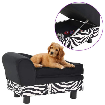 Hundesofa Schwarz 57x34x36 cm Plüsch