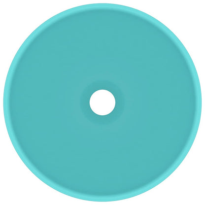 Luxus-Waschbecken Rund Matt Hellgrün 32,5x14 cm Keramik