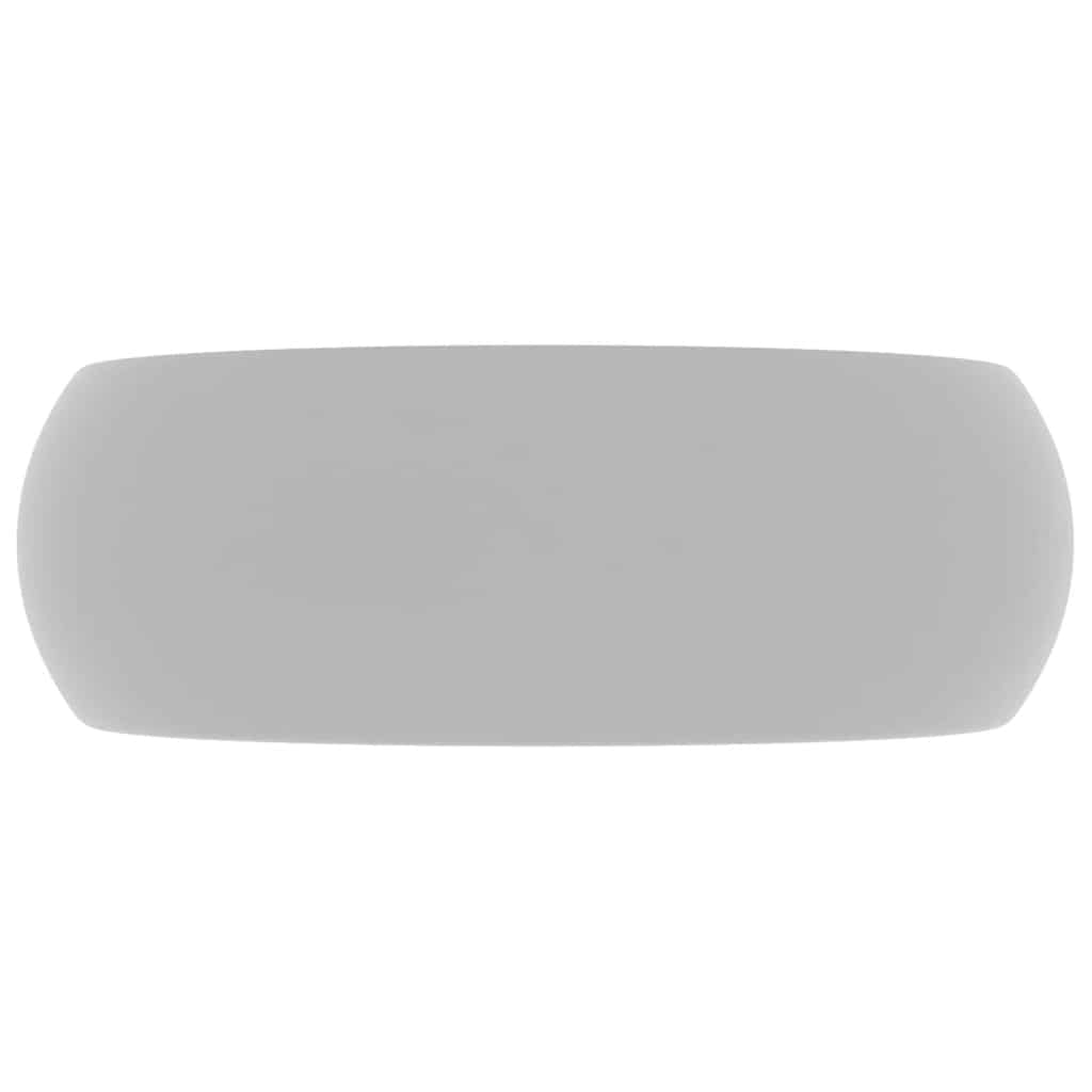 Luxuriöses Waschbecken Rund Matt Hellgrau 40x15 cm Keramik