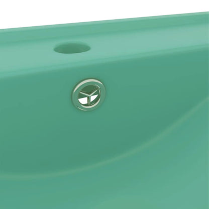 Luxus-Waschbecken mit Hahnloch Matt-Hellgrün 60x46 cm Keramik