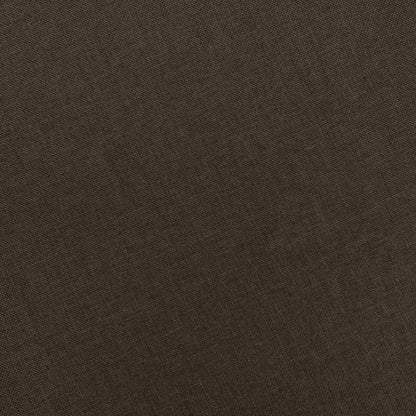 Sessel mit Fußhocker Braun Stoff