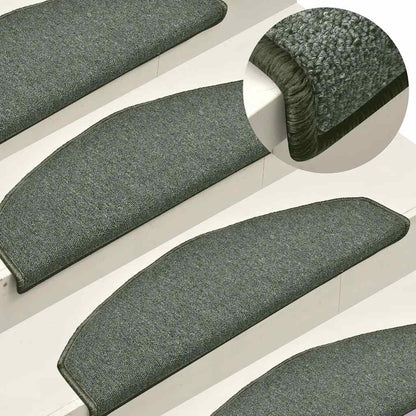 Stufenmatten 15 Stk. 65x24x4 cm Dunkelgrün Halbrund Groß