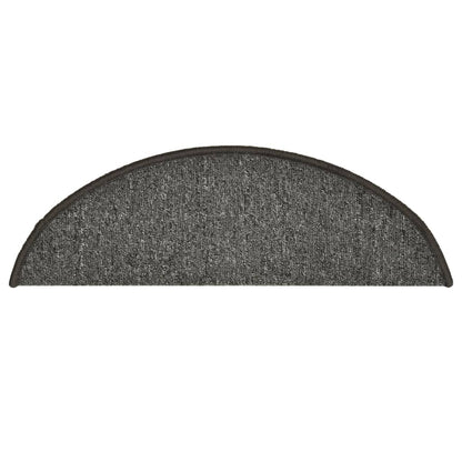 Stufenmatten 15 Stk. 56x17x3 cm Dunkelgrau Halbrund