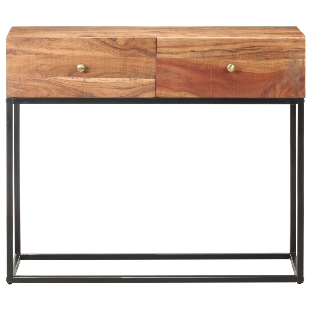 Konsolentisch 90x35x75 cm Raues Akazienholz