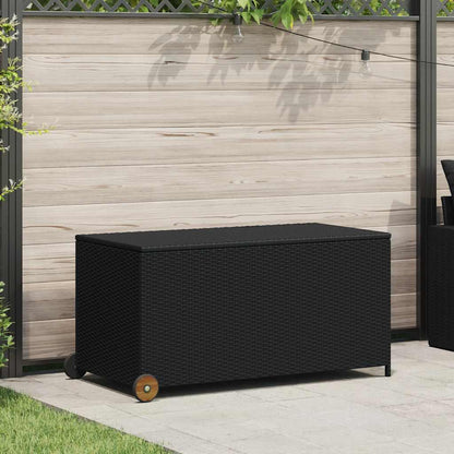 Garten-Auflagenbox Schwarz 120x65x61 cm Poly Rattan