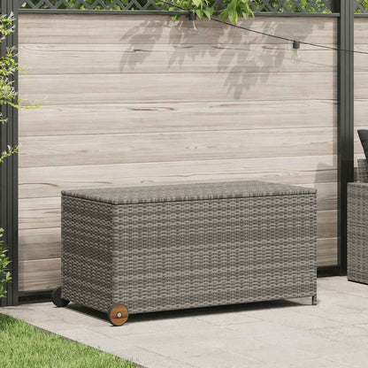 Garten-Auflagenbox Hellgrau 120x65x61 cm Poly Rattan