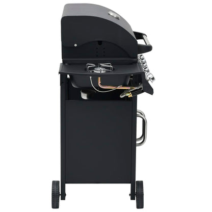 Gasgrill 4+1 Flammen Schwarz Stahl