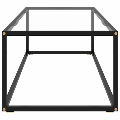 Couchtisch Schwarz mit Hartglas 120x60x35 cm