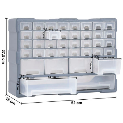 Multi-Schubladen-Organizer mit 38 Schubladen 52x16x37,5 cm