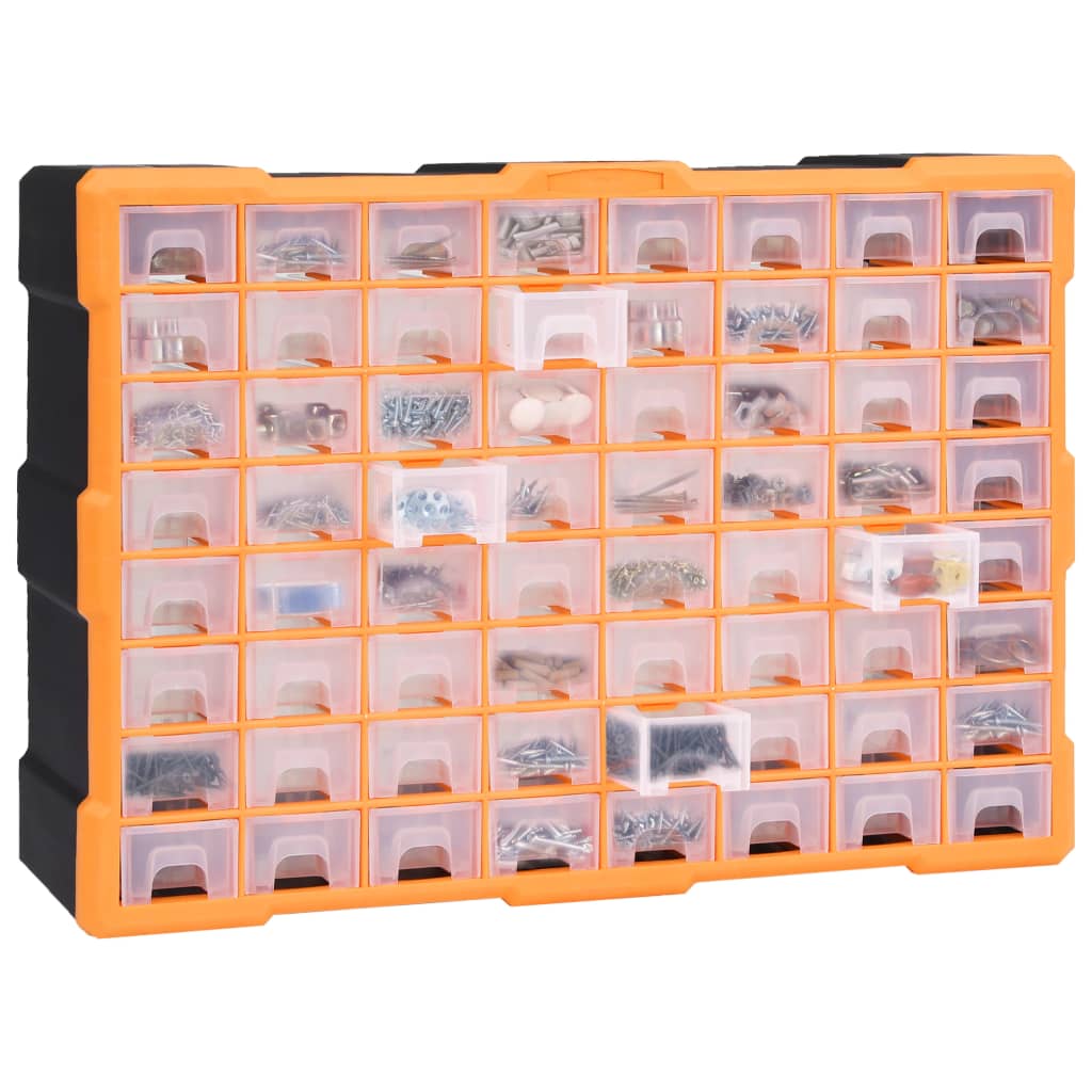 Multi-Schubladen-Organizer mit 64 Schubladen 52x16x37,5 cm