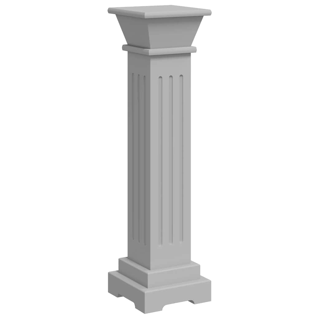 Klassischer Säulen-Pflanzenständer Grau 17x17x66 cm MDF