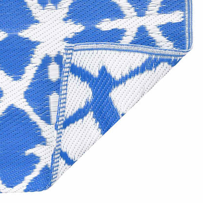 Outdoor-Teppich ARAKIL Weiß und Blau 80x150 cm PP