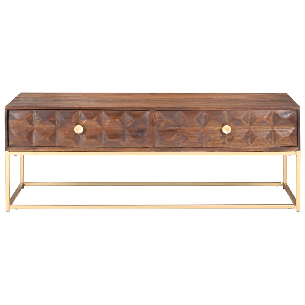 Couchtisch 112x50x40 cm Massivholz Mango