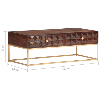 Couchtisch 112x50x40 cm Massivholz Mango