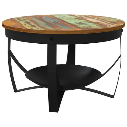 Couchtisch Ø68x43 cm Recyceltes Massivholz