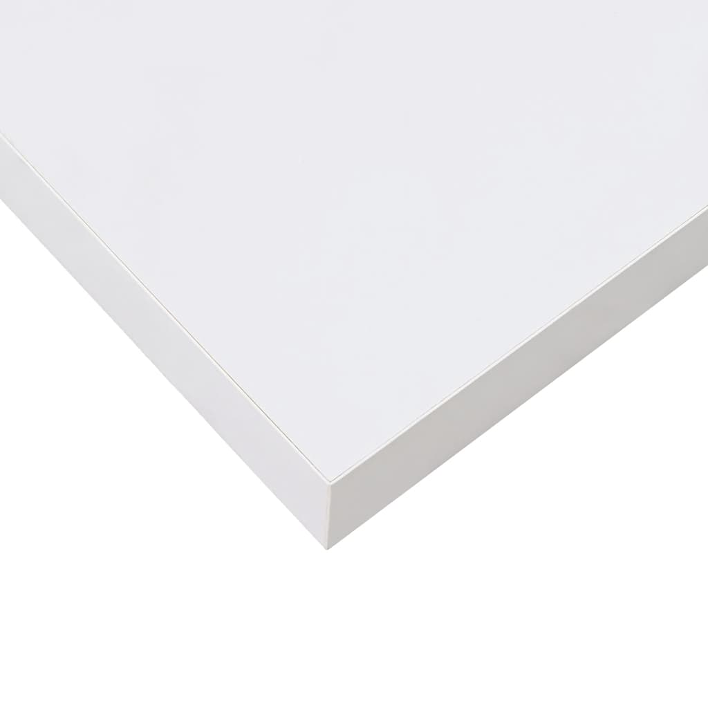 Schweberegale 2 Stk. Hochglanz-Weiß 80x23,5x3,8 cm MDF