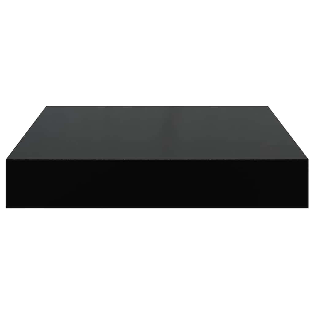 Schweberegal Hochglanz-Schwarz 23x23,5x3,8 cm MDF