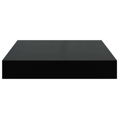 Schweberegal Hochglanz-Schwarz 23x23,5x3,8 cm MDF