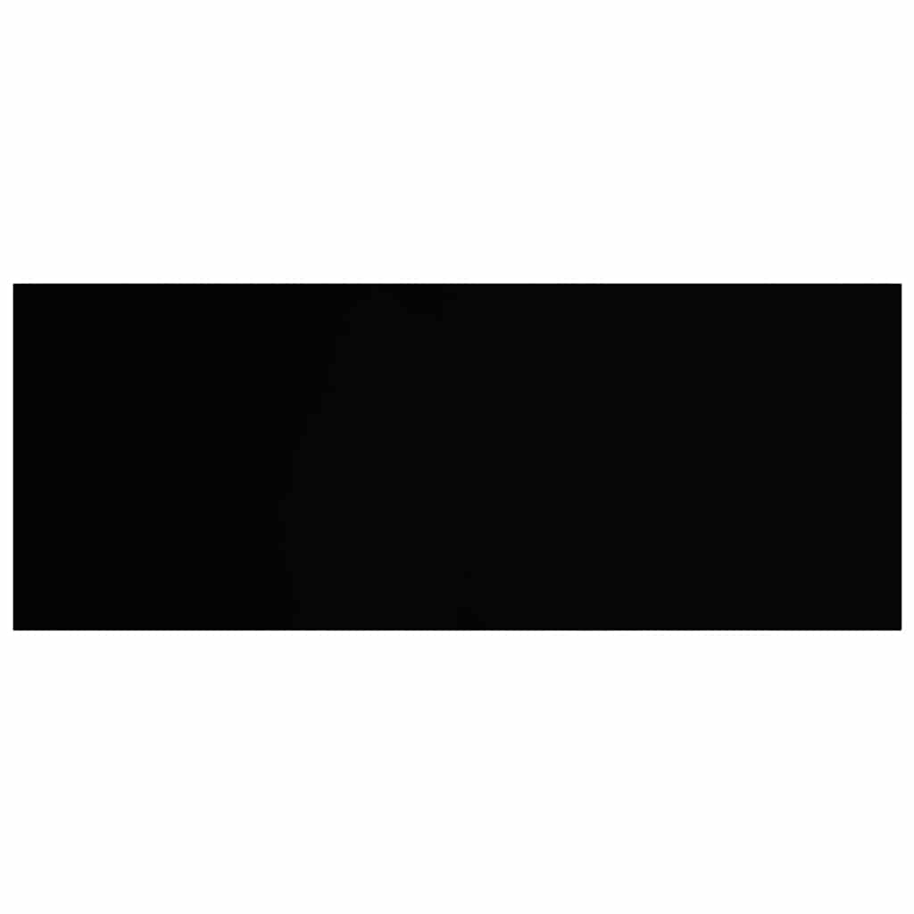 Schweberegale 2 Stk. Hochglanz-Schwarz 60x23,5x3,8 cm MDF