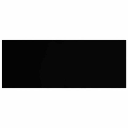 Schweberegale 2 Stk. Hochglanz-Schwarz 60x23,5x3,8 cm MDF