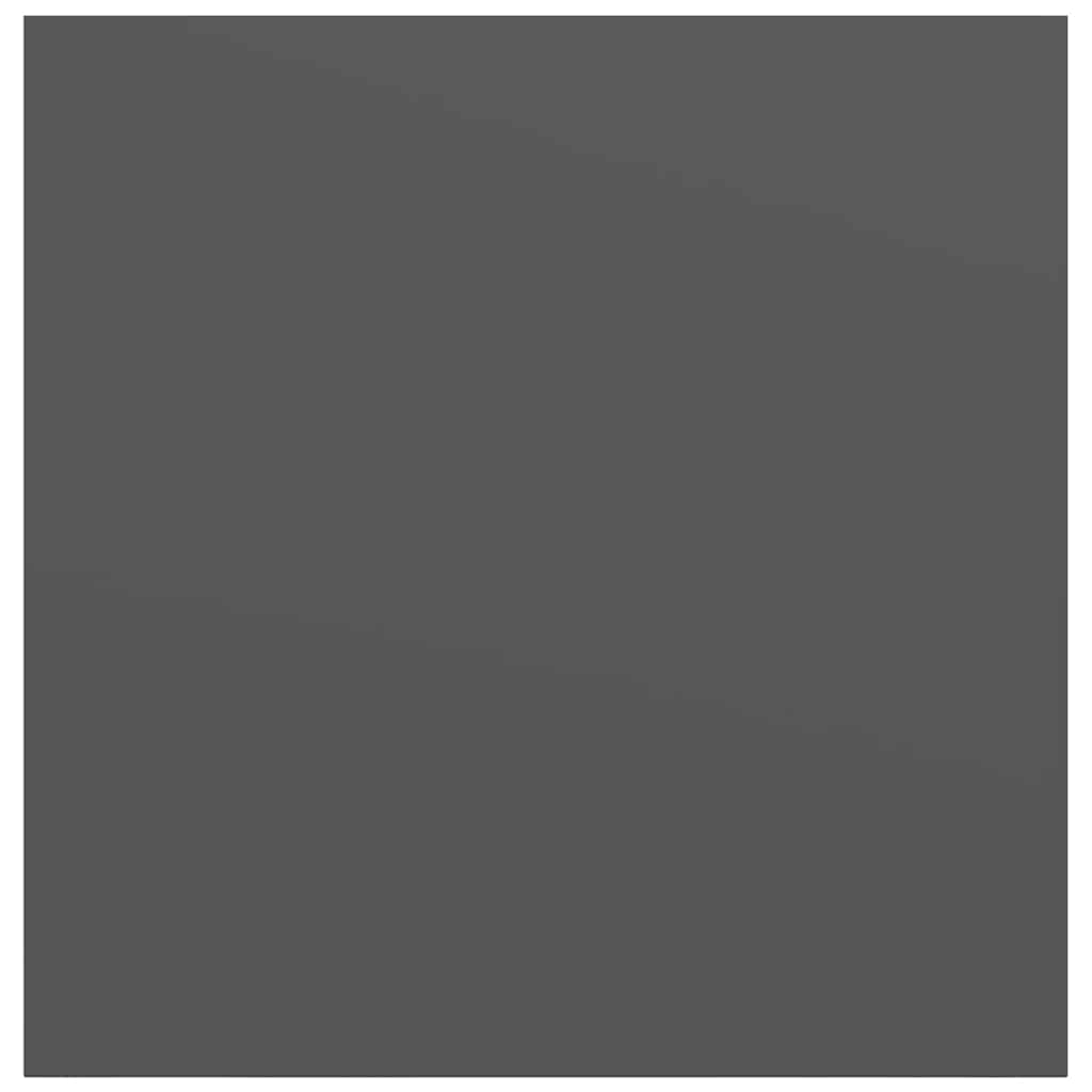 Schweberegale 4 Stk. Hochglanz-Grau 23x23,5x3,8 cm MDF