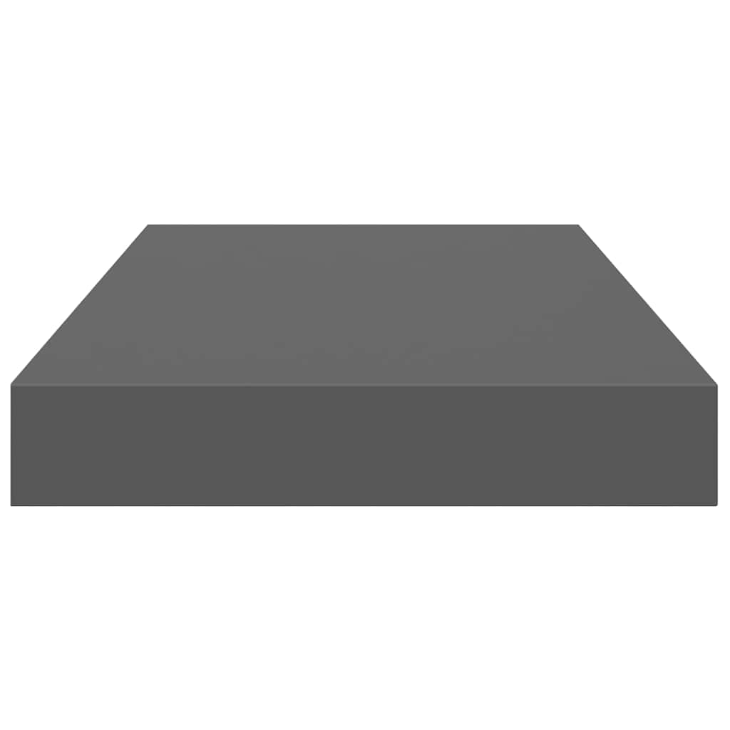 Schweberegale 4 Stk. Hochglanz-Grau 40x23x3,8 cm MDF