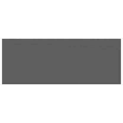 Schweberegale 2 Stk. Hochglanz-Grau 60x23,5x3,8 cm MDF