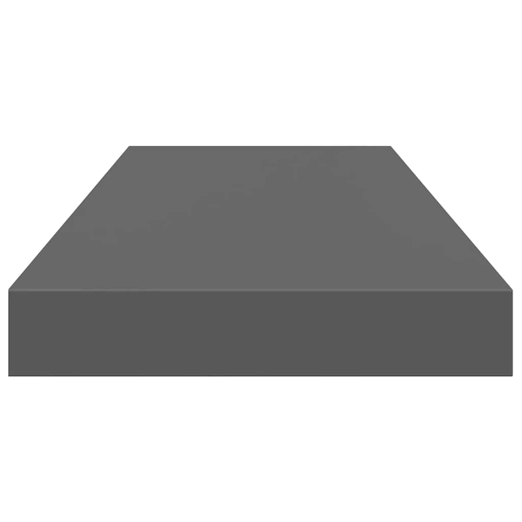 Schweberegale 4 Stk. Hochglanz-Grau 60x23,5x3,8 cm MDF