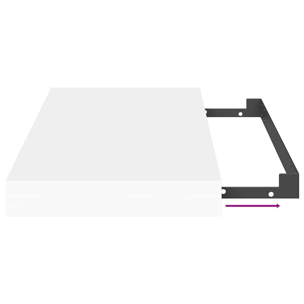 Schweberegal Weiß 40x23x3,8 cm MDF