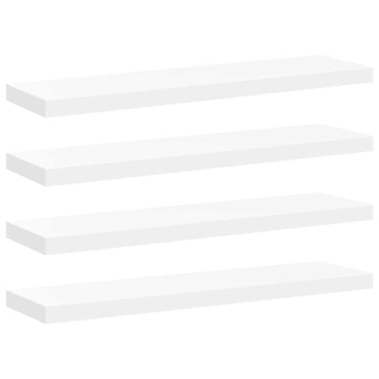 Schweberegale 4 Stk. Weiß 90x23,5x3,8 cm MDF