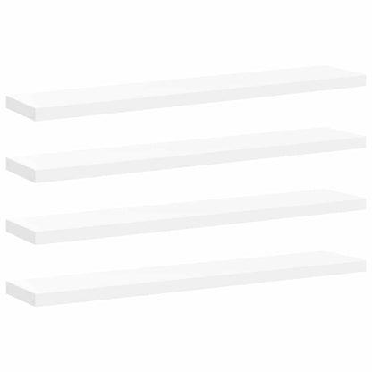 Schweberegale 4 Stk. Weiß 120x23,5x3,8 cm MDF