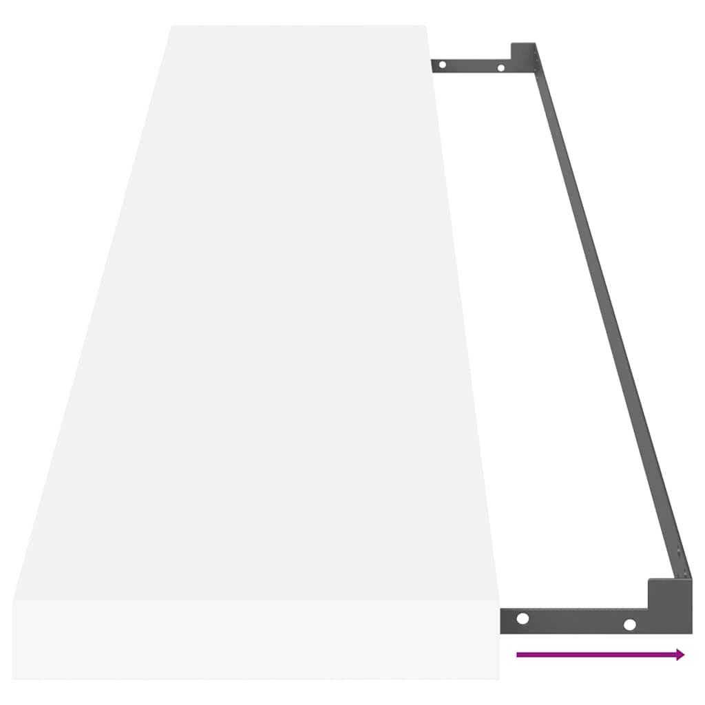 Schweberegale 4 Stk. Weiß 120x23,5x3,8 cm MDF