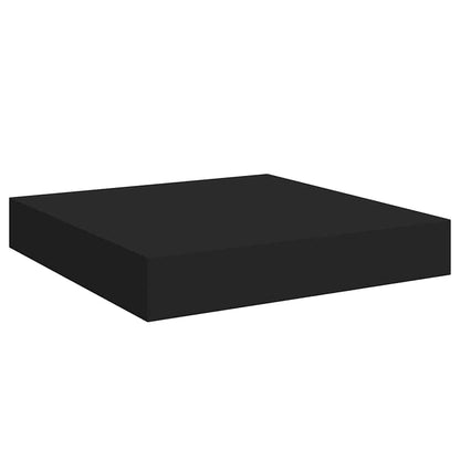 Schwebende Wandregale 4 Stk. Schwarz 23x23,5x3,8cm MDF
