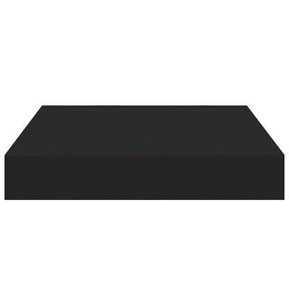 Schwebende Wandregale 4 Stk. Schwarz 23x23,5x3,8cm MDF