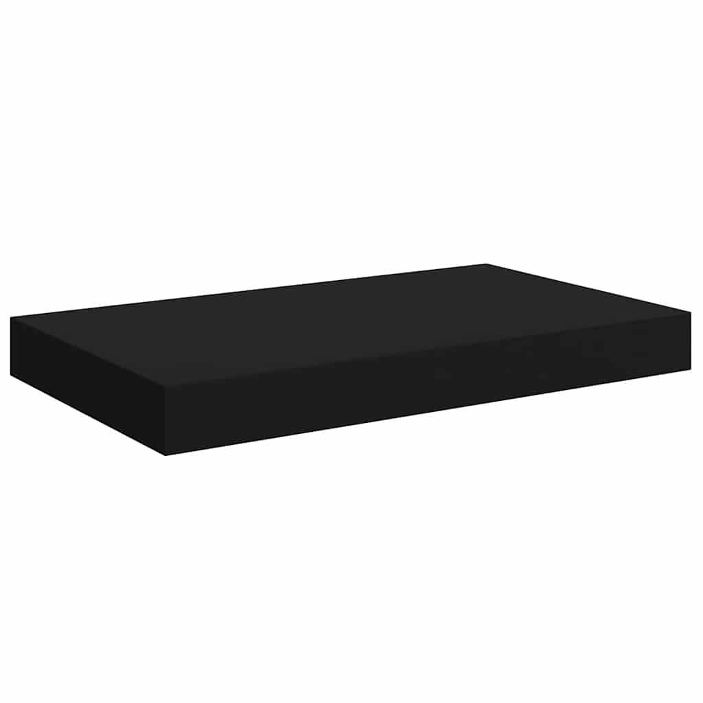 Schweberegale 4 Stk. Schwarz 40x23x3,8 cm MDF