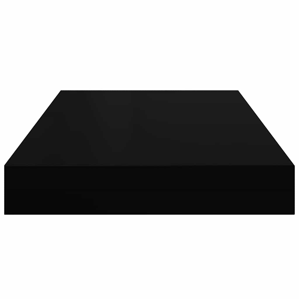 Schweberegale 4 Stk. Schwarz 40x23x3,8 cm MDF