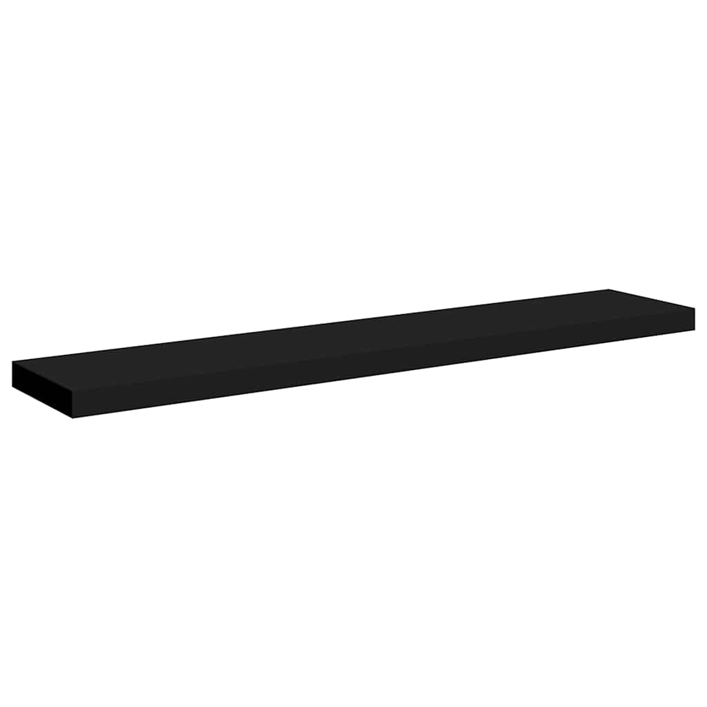 Schweberegale 4 Stk. Schwarz 120x23,5x3,8 cm MDF