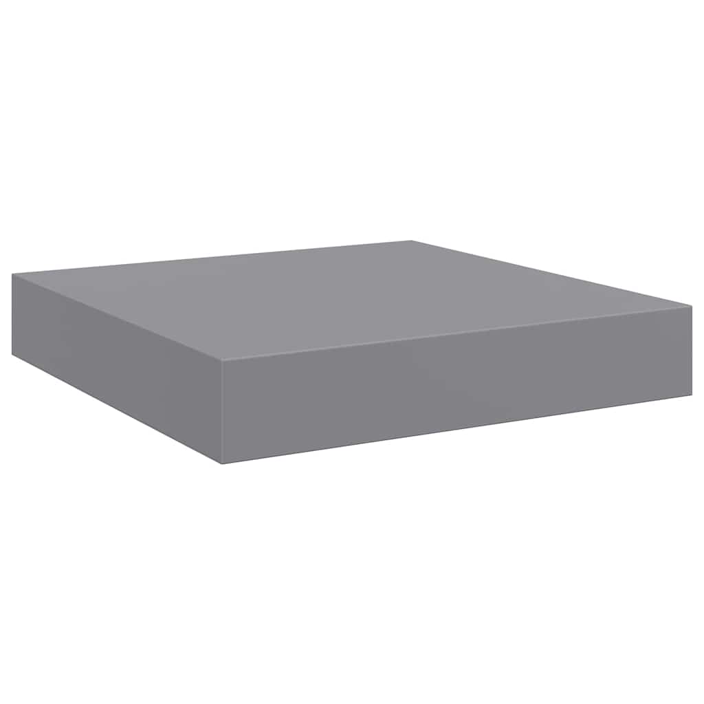 Schweberegale 2 Stk. Grau 23x23,5x3,8 cm MDF