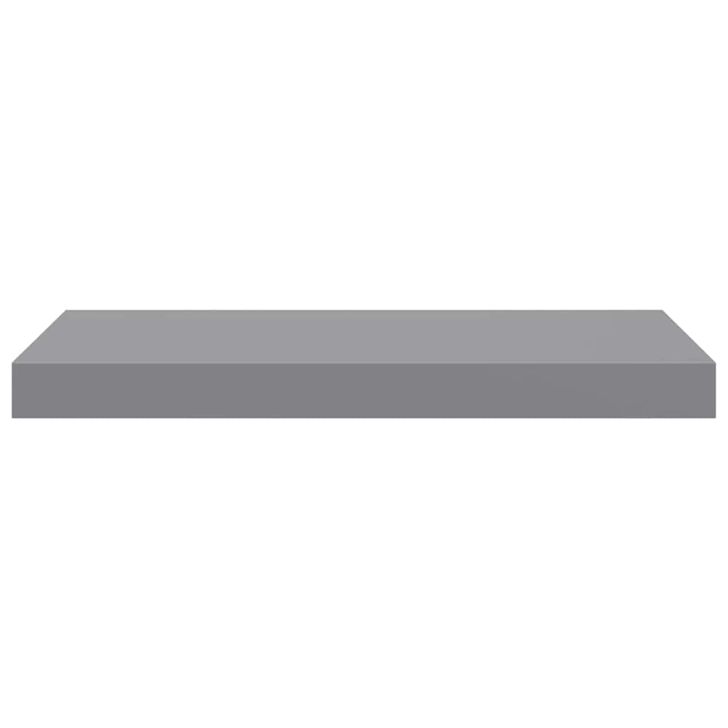 Schweberegale 2 Stk. Grau 50x23x3,8 cm MDF