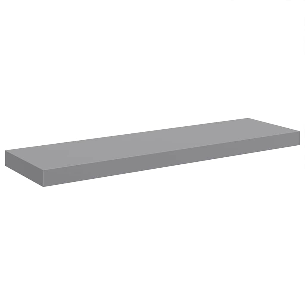 Schweberegale 2 Stk. Grau 80x23,5x3,8 cm MDF