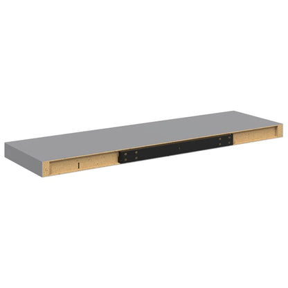 Schweberegale 4 Stk. Grau 80x23,5x3,8 cm MDF