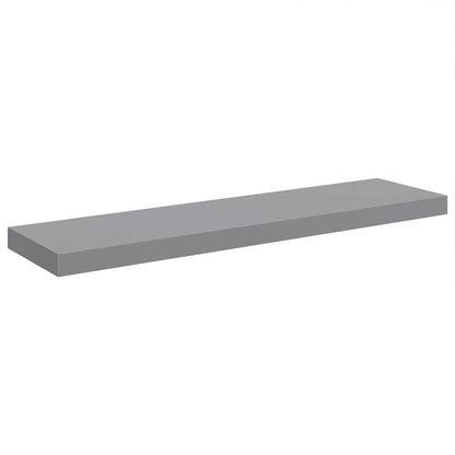 Schwebende Wandregale 2 Stk. Grau 90x23,5x3,8cm MDF