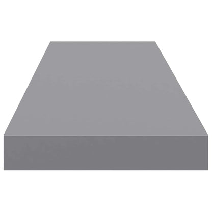 Schwebende Wandregale 2 Stk. Grau 90x23,5x3,8cm MDF