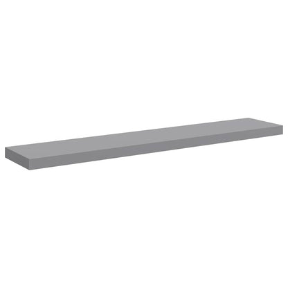 Schwebende Wandregale 2 Stk. Grau 120x23,5x3,8 cm MDF